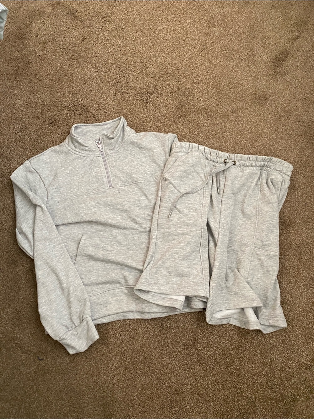 Men's Heather Gray Quarter-Zip Pullover Sweater